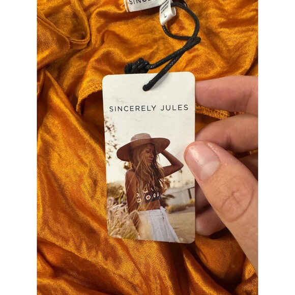 Sincerely Jules Dress Womens Size Large Slip Spaghetti Strap Sleeveless Brown - Picture 3 of 8